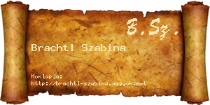 Brachtl Szabina névjegykártya