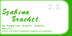 szabina brachtl business card